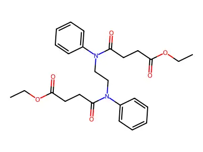 Diethyl 4,4'-[1,2-ethanediylbis(phenylimino)]bis(4-oxobutanoate) structure