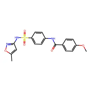 4-methoxy-N-[4-[(5-methyl-1,2-oxazol-3-yl)sulfamoyl]phenyl]benzamide structure