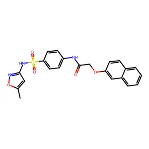 N-(4-{[(5-methyl-3-isoxazolyl)amino]sulfonyl}phenyl)-2-(2-naphthyloxy)acetamide structure