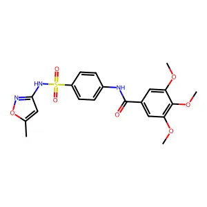 3,4,5-Trimethoxy-N-[4-(5-methyl-isoxazol-3-ylsulfamoyl)-phenyl]-benzamide structure