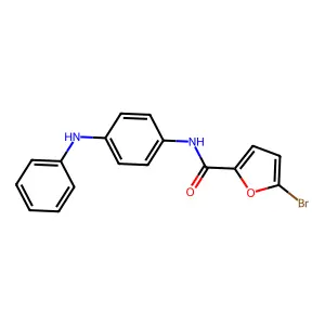 N-(4-anilinophenyl)-5-bromo-2-furamide structure