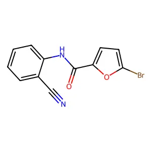 5-bromo-N-(2-cyanophenyl)furan-2-carboxamide structure