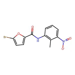 5-bromo-N-(2-methyl-3-nitrophenyl)furan-2-carboxamide structure
