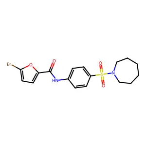 N-[4-(azepan-1-ylsulfonyl)phenyl]-5-bromofuran-2-carboxamide structure