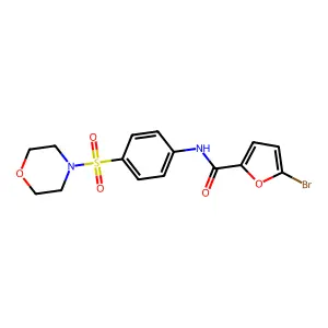 5-bromo-N-[4-(4-morpholinylsulfonyl)phenyl]-2-furamide structure