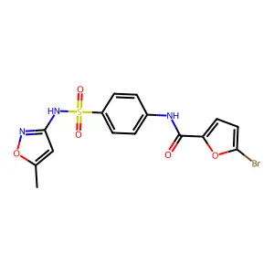 5-bromo-N-{4-[(5-methyl-1,2-oxazol-3-yl)sulfamoyl]phenyl}furan-2-carboxamide structure