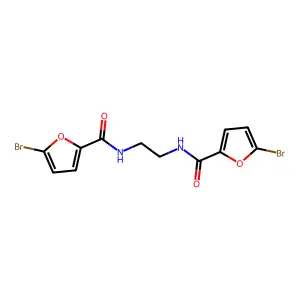 5-bromo-N-{2-[(5-bromo-2-furoyl)amino]ethyl}-2-furamide structure
