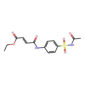 3-(4-Acetylsulfamoyl-phenylcarbamoyl)-acrylic acid ethyl ester structure