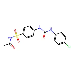N-[4-[(4-chlorophenyl)carbamoylamino]phenyl]sulfonylacetamide structure