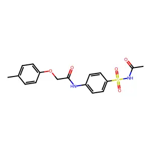 N-{4-[(acetylamino)sulfonyl]phenyl}-2-(4-methylphenoxy)acetamide structure