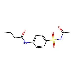N-[4-(acetylsulfamoyl)phenyl]butanamide structure