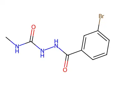 2-(3-bromobenzoyl)-N-methyl-1-hydrazinecarboxamide structure