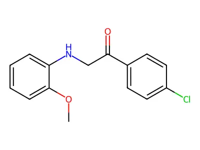 1-(4-Chlorophenyl)-2-(2-methoxyanilino)ethanone structure