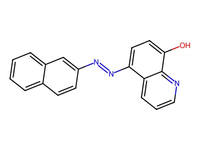 (5E)-5-[2-(naphthalen-2-yl)hydrazin-1-ylidene]-5,8-dihydroquinolin-8-one structure