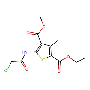 2-Ethyl 4-methyl 5-[(chloroacetyl)amino]-3-methylthiophene-2,4-dicarboxylate structure