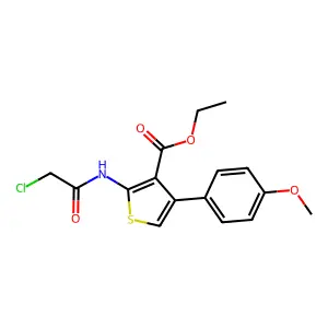 Ethyl 2-(2-chloroacetamido)-4-(4-methoxyphenyl)thiophene-3-carboxylate structure