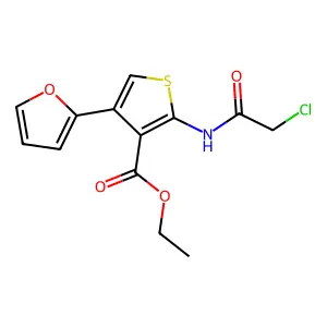 Ethyl 2-(2-chloroacetamido)-4-(furan-2-yl)thiophene-3-carboxylate structure