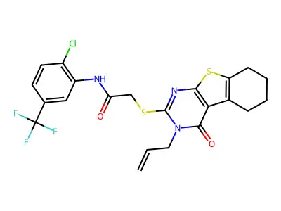 C22H19ClF3N3O2S2 structure