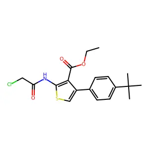 Ethyl 4-(4-tert-butylphenyl)-2-[(chloroacetyl)amino]thiophene-3-carboxylate structure
