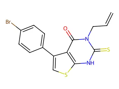 3-allyl-5-(4-bromophenyl)-2-thioxo-2,3-dihydrothieno[2,3-d]pyrimidin-4(1H)-one structure