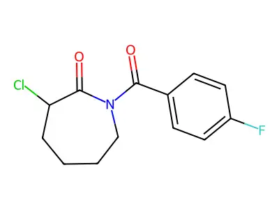 3-Chloro-1-(4-fluorobenzoyl)azepan-2-one structure