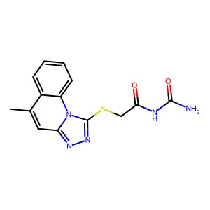 [2-({5-Methyl-[1,2,4]triazolo[4,3-a]quinolin-1-yl}sulfanyl)acetyl]urea structure