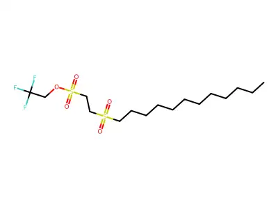 2,2,2-Trifluoroethyl 2-(dodecylsulfonyl)ethanesulfonate structure