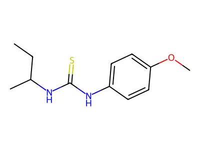 1-Butan-2-yl-3-(4-methoxyphenyl)thiourea structure