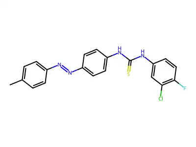 Thiourea, N-(3-chloro-4-fluorophenyl)-N'-[4-[2-(4-methylphenyl)diazenyl]phenyl]- structure