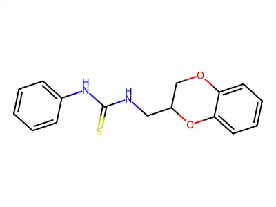 1-(2,3-Dihydro-1,4-benzodioxin-3-ylmethyl)-3-phenylthiourea structure