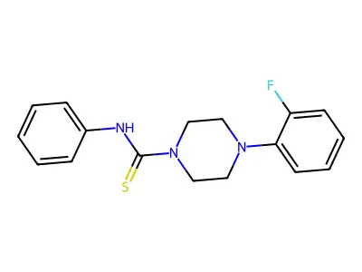 4-(2-fluorophenyl)-N-phenylpiperazine-1-carbothioamide structure