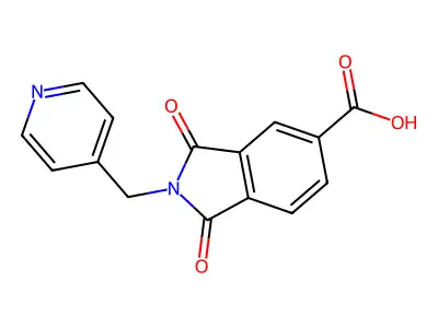 1,3-dioxo-2-(pyridin-4-ylmethyl)-2,3-dihydro-1H-isoindole-5-carboxylic acid structure