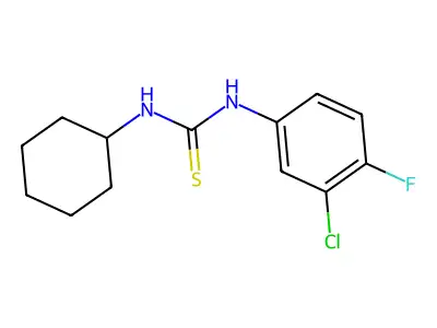 N-(3-Chloro-4-fluorophenyl)-N'-cyclohexylthiourea structure