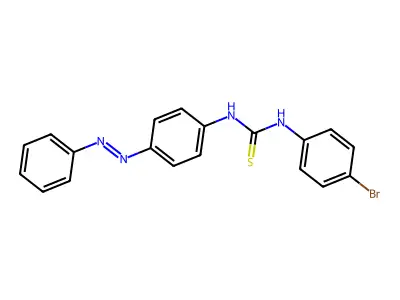 Thiourea, N-(4-bromophenyl)-N'-[4-(2-phenyldiazenyl)phenyl]- structure
