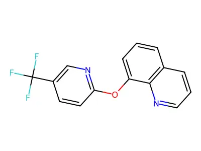 8-(5-(Trifluoromethyl)-2-pyridyloxy)quinoline structure