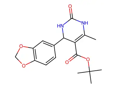 tert-butyl 4-(1,3-benzodioxol-5-yl)-6-methyl-2-oxo-3,4-dihydro-1H-pyrimidine-5-carboxylate structure
