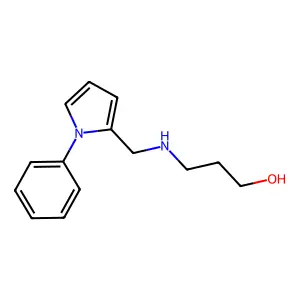 3-[(1-Phenylpyrrol-2-yl)methylamino]propan-1-ol structure