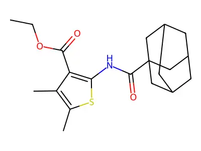 ETHYL 2-(ADAMANTANE-1-AMIDO)-4,5-DIMETHYLTHIOPHENE-3-CARBOXYLATE structure
