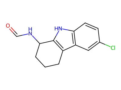 N-(6-chloro-2,3,4,9-tetrahydro-1H-carbazol-1-yl)formamide structure