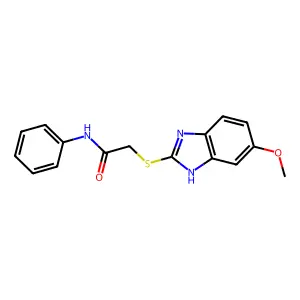2-[(5-Methoxy-1H-1,3-benzodiazol-2-YL)sulfanyl]-N-phenylacetamide structure