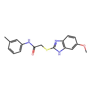 2-[(6-methoxy-1H-benzimidazol-2-yl)sulfanyl]-N-(3-methylphenyl)acetamide structure