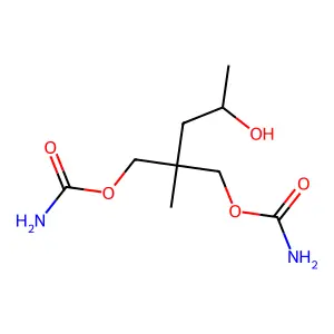 [2-(Carbamoyloxymethyl)-4-hydroxy-2-methylpentyl] carbamate structure
