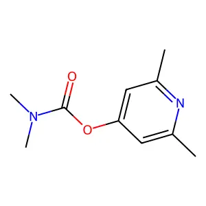 Carbamic acid, dimethyl-, 2,6-dimethyl-4-pyridinyl ester structure