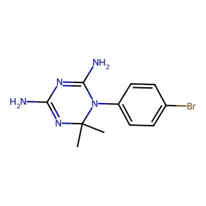 1-(4-Bromo-phenyl)-6,6-dimethyl-1,6-dihydro-[1,3,5]triazine-2,4-diamine structure