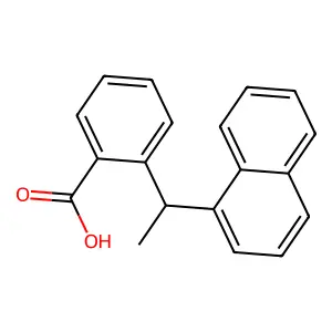 2-[1-(Naphthalen-1-yl)ethyl]benzoic acid structure