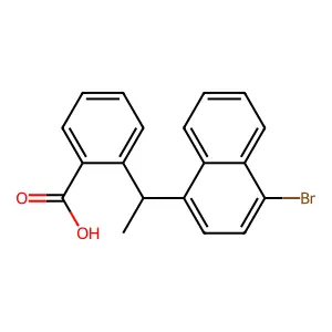 2-[1-(4-Bromonaphthalen-1-yl)ethyl]benzoic acid structure