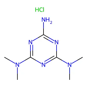 s-Triazine, 2-amino-4,6-bis(dimethylamino)-, monohydrochloride structure