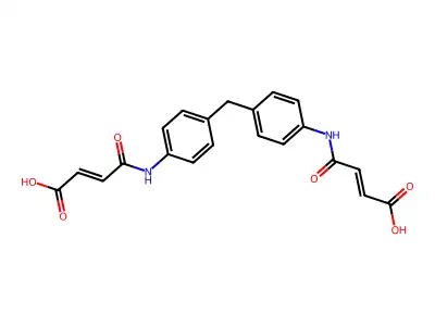 4-(4-{4-[(3-Carboxyacryloyl)amino]benzyl}anilino)-4-oxobut-2-enoic acid structure