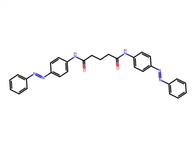 Pentanediamide, N1,N5-bis[4-(2-phenyldiazenyl)phenyl]- structure