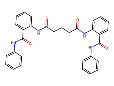 N,N'-bis[2-(phenylcarbamoyl)phenyl]pentanediamide structure